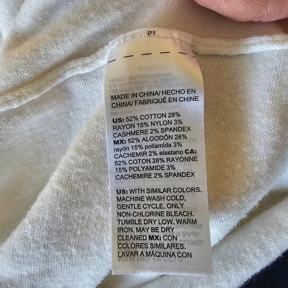 Chicos Zenergy Cashmere Blend Mockneck Sweater Ivory M - Picture 6 of 11